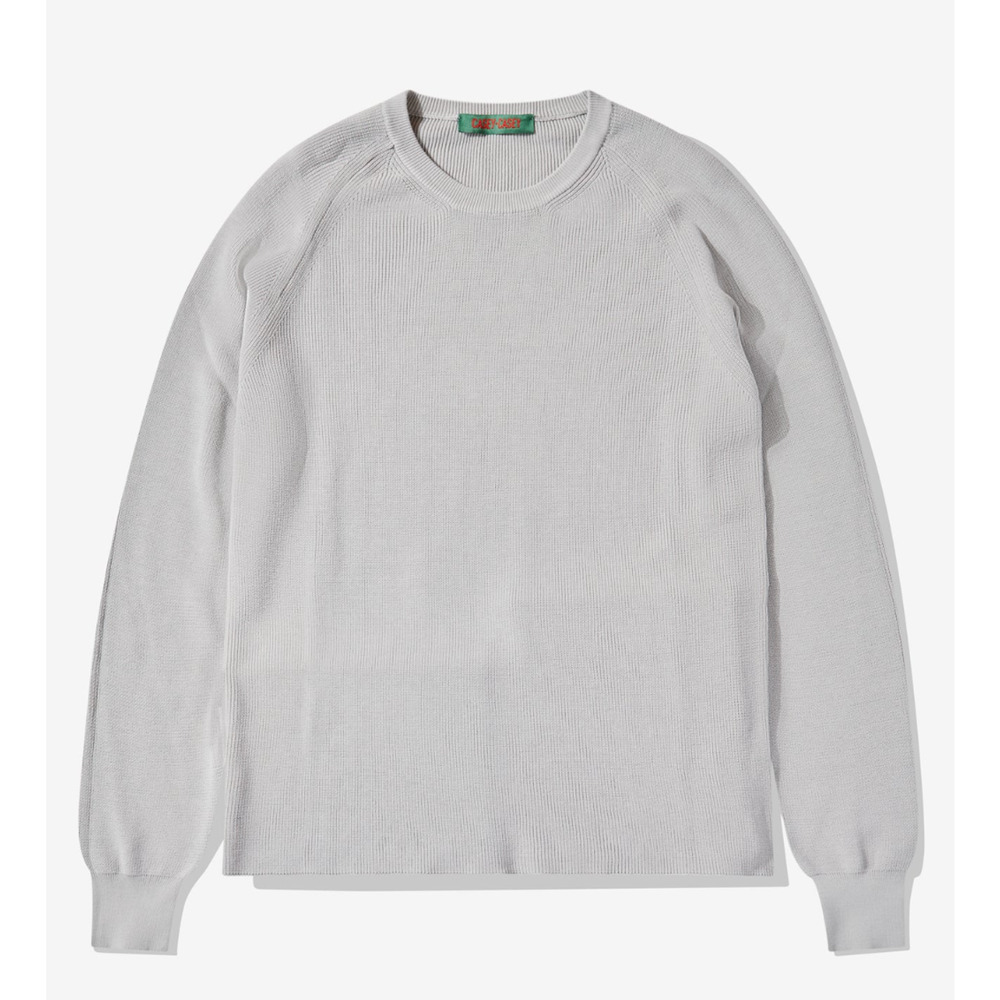 Casey Casey Men's Rib Stitch Sweater Light Grey size Medium